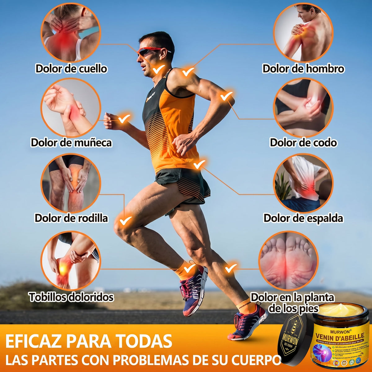 30 % de descuento 🎁🎁 | Crema 𝐌𝐔𝐑𝐖𝐎𝐍® con veneno de abeja para aliviar el dolor y favorecer el bienestar articular ✨✨✨ (Especialmente para personas mayores)