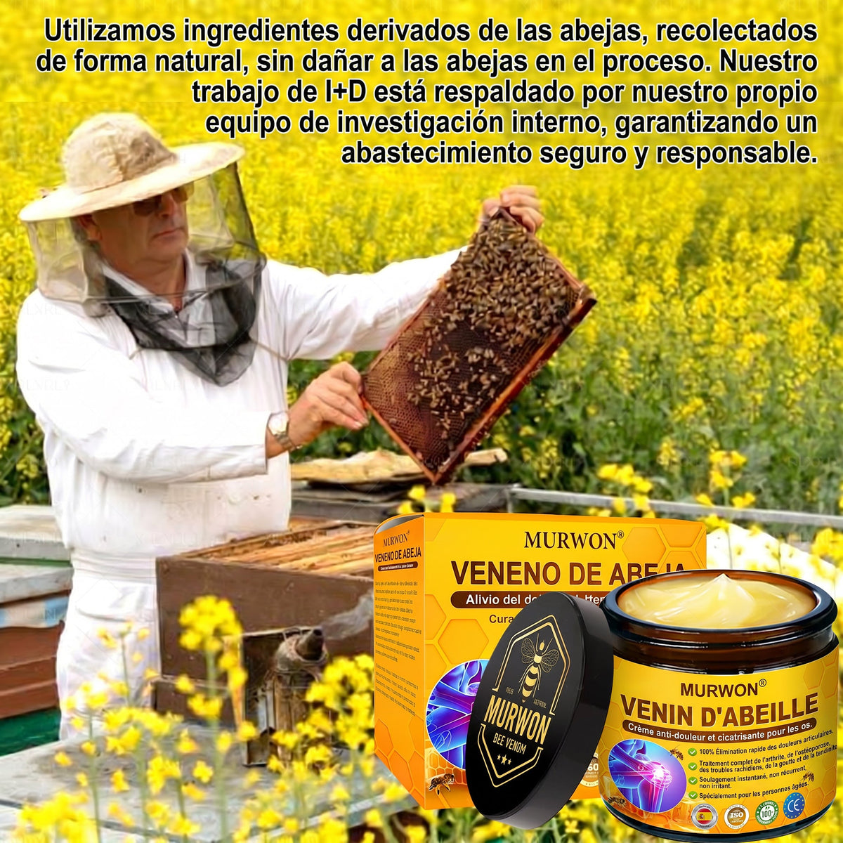 30 % de descuento 🎁🎁 | Crema 𝐌𝐔𝐑𝐖𝐎𝐍® con veneno de abeja para aliviar el dolor y favorecer el bienestar articular ✨✨✨ (Especialmente para personas mayores)